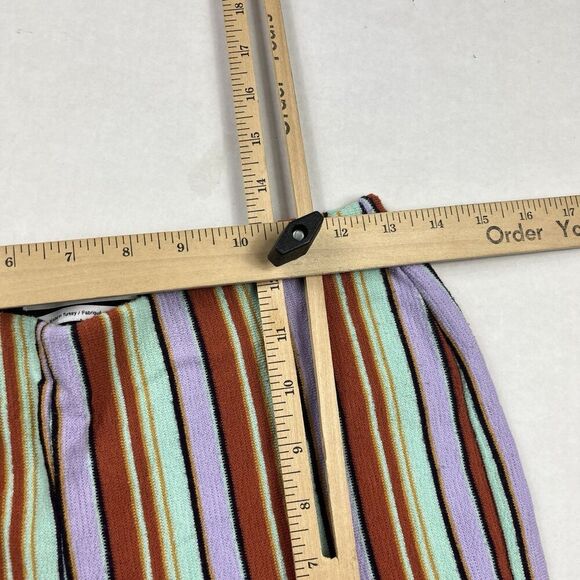 Urban Outfitters Pants Rainbow Stripe Wide Leg Lounge High Waist Festival Small - Picture 8 of 12